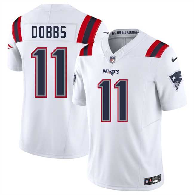 Men & Women & Youth New England Patriots #11 Joshua Dobbs White 2025 F.U.S.E. Vapor Limited Stitched Jersey,We sell and wholesale Men & Women & Youth New England Patriots #11 Joshua Dobbs White 2025 F.U.S.E. Vapor Limited Stitched Jersey on line form chian!